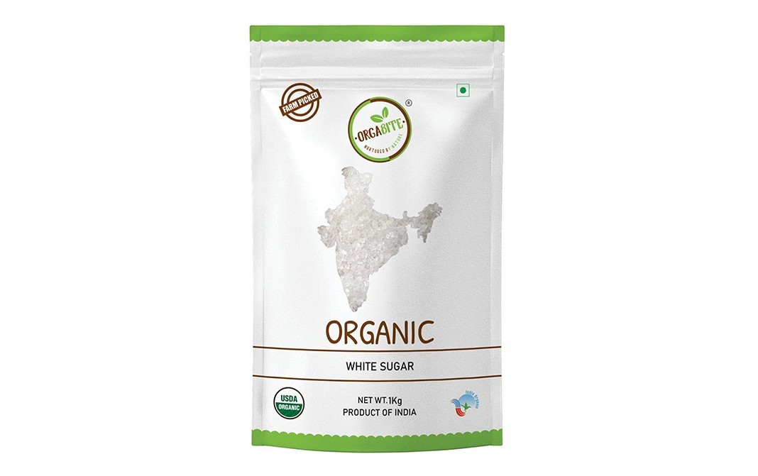 Orgabite Organic White Sugar    Pack  500 grams